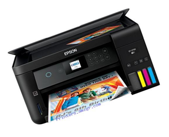 Epson Expression ET-2750 EcoTank Wireless Color All-in-One Supertank Printer with Scanner and Copier