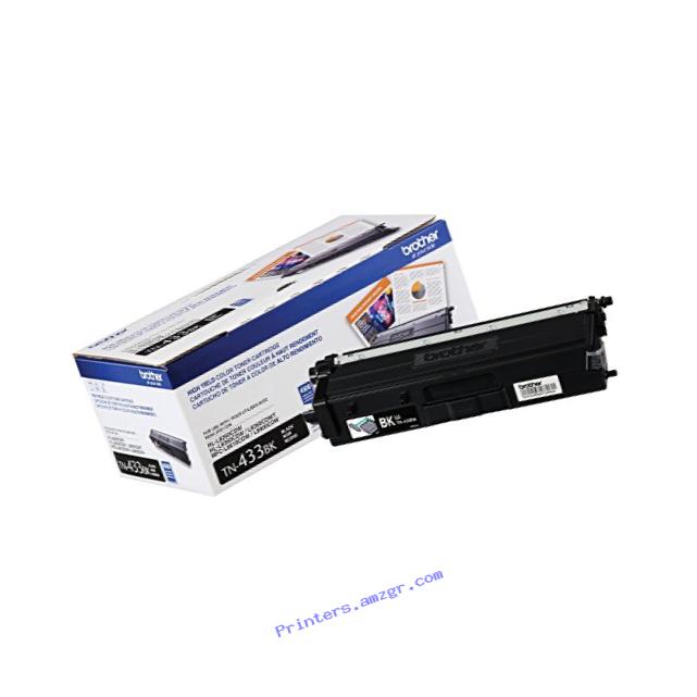Brother Printer TN433BK High Yield Toner-Retail Packaging , Black