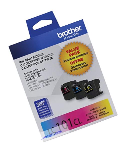 Brother Printer Innobella LC1013PKS LC101 3pack Standard Yield Color Ink