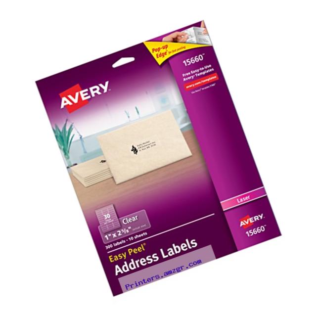 Avery Clear Easy Peel Address Labels for Laser Printers 1