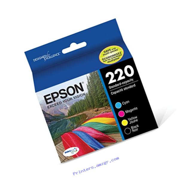 Epson T220120-BCS DURABrite Ultra Black & Color Combo Pack Standard Capacity Cartridge Ink (WF-2760, WF-2750, WF-2660, WF-2650, WF-2630, XP-424, XP-420, XP-320)